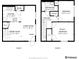 Detailed floor plan showcasing the layout of both floors with labeled rooms and dimensions at 9195 E Lehigh Ave # 190, Denver, CO 80237