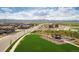 Aerial view of the community and surrounding mountain views at 9657 Browns Peak Cir, Littleton, CO 80125