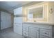 Basement bathroom featuring modern vanity with led mirror and plenty of storage space at 3620 N Saint Paul St, Denver, CO 80205