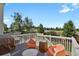 Outdoor deck area with furniture, neutral color palette, and railing at 20356 Willowbend Ln, Parker, CO 80138