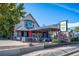 Exterior shot of an Irish pub with outdoor seating and clear signage at 4006 Upham St, Wheat Ridge, CO 80033
