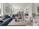 Open-concept living space featuring modern furnishings, a stylish area rug, and plenty of natural light at 4006 Upham St, Wheat Ridge, CO 80033