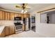 Cozy kitchen features stainless steel appliances and light wood cabinetry at 5370 S Sherman St, Littleton, CO 80121