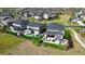 Aerial view of homes with backyard patios and landscaping at 26994 E Indore Ave, Aurora, CO 80016