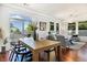 Bright living room with dining area, large windows, and modern decor, offering an open, airy feel at 10184 Park Meadows Dr # 1102, Lone Tree, CO 80124