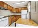 Compact kitchen with white appliances at 710 6Th St, Georgetown, CO 80444