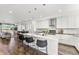 Modern kitchen with white cabinets, island, and stainless steel appliances at 163 S Harrison St, Denver, CO 80209