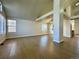 Spacious, naturally lit living room boasts beautiful wood floors and a contemporary design at 9668 Salem Ct, Highlands Ranch, CO 80130