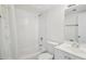 Clean bathroom with white tile and vanity at 9220 E Girard Ave # 2, Denver, CO 80231