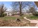 Beautifully landscaped backyard featuring a shed and a large tree stump at 748 W 100Th Ave, Northglenn, CO 80260