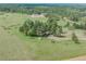 Aerial view of a house surrounded by mature trees and green grass in a rural setting at 9212 Tanglewood Rd, Franktown, CO 80116