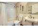 Bright bathroom featuring classic white fixtures and decorative wall niches at 9088 W 88Th Cir, Westminster, CO 80021