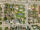 Aerial view showing the property's location within the surrounding neighborhood at 1914 Washington Ave, Golden, CO 80401