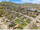 Aerial view of the neighborhood property with easy access to nearby downtown, highlighted by yellow property outline at 1914 Washington Ave, Golden, CO 80401