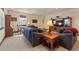 Relaxing living room with comfortable sofas, warm lighting, and a cabinet entertainment center at 493 Cr 672, Breckenridge, CO 80424