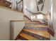 Unique staircase featuring wood and tile with custom accents and natural lighting at 493 Cr 672, Breckenridge, CO 80424