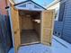 Open storage shed with shelving at 2480 S Bannock St, Denver, CO 80223