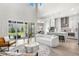 Bright open-concept living area with sliding doors to the patio and seamless access to the modern kitchen at 9340 Mount Jackson St, Littleton, CO 80125