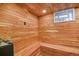 Relaxing cedar wood sauna with built-in bench at 190 W 1St Ave, Broomfield, CO 80020