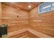 Basement sauna with cedar wood walls and a heater at 190 W 1St Ave, Broomfield, CO 80020