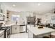 Modern kitchen featuring stainless steel appliances and white cabinetry at 2360 S Julian St, Denver, CO 80219