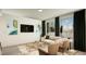 Bright living room featuring a comfy sofa and large windows at 22032 E 38Th Pl, Aurora, CO 80019