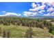 Expansive backyard with mature trees, offering privacy and a connection to nature at 10550 Highway 73, Conifer, CO 80433
