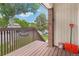 Apartment front deck with exterior view showcasing a spacious entry and outdoor area at 3663 S Sheridan Blvd # H15, Denver, CO 80235