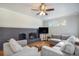 Comfortable living room with a stylish fireplace, hardwood floors, and ample seating at 3257 S Geneva St, Denver, CO 80231