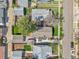 Aerial view of the property showcasing the neighborhood, backyard, and proximity to community amenities at 2155 S Emerson St, Denver, CO 80210
