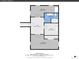 Upstairs floorplan showcasing bedrooms, bath, and utilities. Square footage totaled at the bottom at 2155 S Emerson St, Denver, CO 80210