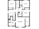 Upstairs floor plan featuring four bedrooms, two bathrooms, loft, and laundry room at 48195 Shetland Dr, Bennett, CO 80102