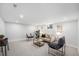 A finished basement featuring neutral carpet and recessed lighting at 5491 Lowell Blvd, Denver, CO 80221