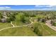 An aerial view of a community with walking trails and green space at 4857 Tarcoola Ln, Highlands Ranch, CO 80130