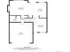 Floor plan featuring a living room, kitchen, dining area, bath, hall and garage at 4857 Tarcoola Ln, Highlands Ranch, CO 80130