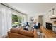 Bright living room featuring a large window, hardwood floors, and stylish furniture at 1370 S Hudson St, Denver, CO 80222
