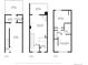 Floor plans show layouts for three floors, with key rooms labeled and dimensions specified at 1699 S Trenton St # 174, Denver, CO 80231