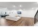 Spacious basement with entertainment area, with stairs to upper level at 11383 Autumn Moon St, Littleton, CO 80125