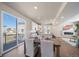 Dining area with sliding glass doors to backyard and modern decor at 22042 E 38Th Pl, Aurora, CO 80019