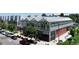 Exterior view of apartments with modern architecture connected to commercial grow house at 2530 Lawrence St # Ra301, Denver, CO 80205