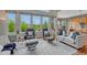 Bright living room filled with sunlight from large windows and modern furniture at 581 Stonemont Dr, Castle Pines, CO 80108