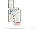 Detailed floor plan showing layout of the townhome including kitchen, living room, bedroom, bath, and garage dimensions at 2 Acoma St # 11, Denver, CO 80223
