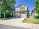 Charming two-story home with a well-maintained lawn and a spacious driveway at 1234 Riddlewood Ln, Highlands Ranch, CO 80129