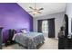 Spacious bedroom with ceiling fan and neutral decor at 9489 Ashbury Cir # 202, Parker, CO 80134