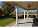 View from the back porch of a well-manicured lawn and fenced-in yard at 3480 Spruce Dell Ct, Castle Rock, CO 80109