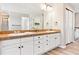 Bathroom with double sink vanity and plenty of storage at 3480 Spruce Dell Ct, Castle Rock, CO 80109