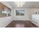Dining area with a view from the windows, hardwood floors, and a blank canvas at 5733 Whitechapel St, Castle Rock, CO 80104