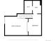 Upstairs floor plan with bedroom, walk-in closet, and bathroom. Open space to below at 4899 S Dudley St # 19, Littleton, CO 80123