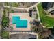 Inviting community pool area with seating, providing a refreshing and recreational amenity at 4899 S Dudley St # 19, Littleton, CO 80123