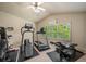 A home gym featuring modern exercise equipment and a large window, great for workouts at 581 Garfield St, Denver, CO 80206